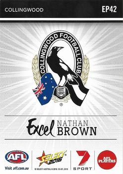 2016 Select Footy Stars - Excel #EP42 Nathan Brown Back